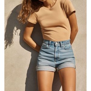 BDG MOM HIGH RISE DENIM SHORTS